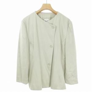 CELINE スカート スーツ セットアップ ノーカラー ジャケット 42 グレー系 IBO41