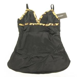 DOLCE&GABBANA UNDERWEAR タグ付き キャミソール ＆ ショーツ セットアップ 2点セット D&Gモチーフ付き レオパード ヒョウ柄