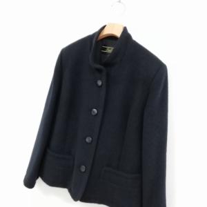 Leilian アンゴラ ウール シングル ジャケット 11 ブラック IBO42