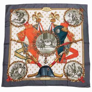 カレ90 NAPOLEON スカーフ シルク マルチカラー