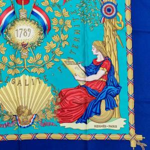 HERMES カレ90 LIBERTE EGALITE FRATERNITE REPUBLIQUE FRANCAISE フランス革命を記念して