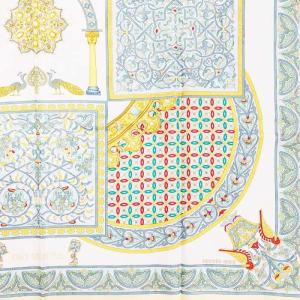 HERMES カレ90 CIELS BYZANTINS ビサンチンの空 シルク 大判スカーフ 総柄 マルチカラー 0812