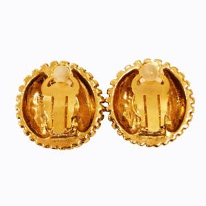CHANEL ヴィンテージ ココマーク ラウンド イヤリング CC 金メッキ ゴールド 0821