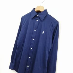 美品 ニット ジャージー ドレス シャツ トップス コットン 長袖 S 