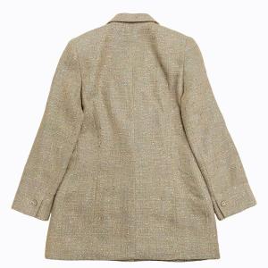 FENDI 365 ヴィンテージ スーツ セットアップ ジャケット スカート ラメ糸 ベージュブラウン 44 0905