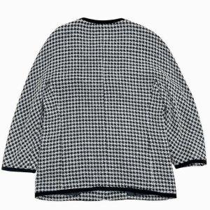 FENDI ヴィンテージ スーツ セットアップ ノーカラー ジャケット スカート 千鳥 44 ブラック グレー