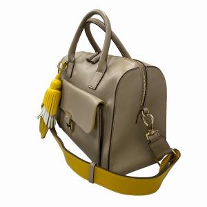 ANYA HINDMARCH 0926 CARKER BARREL ストラップタッセル ハンドバッグ 2WAY ベージュ 