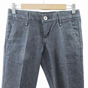 upper hights 美品 デニムパンツ ジーンズ ジーパン ストレッチ 裾折り返し インディゴ 23 1204