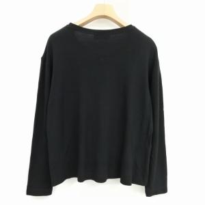 FENDI maglia パイル 刺繍 ロゴ ロングスリーブ カットソー Tシャツ ヴィンテージ 長袖 ブラック