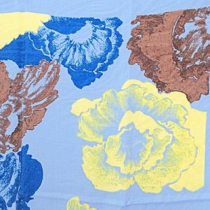 Salvatore Ferragamo 大判 スカーフ シルク 花柄 サックスブルー 1009