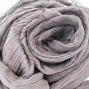 GIORGIO ARMANI プリーツ ストール シルク 薄手 茶 国内正規品 1006