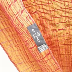 ETRO ビスコース シルク オーガンジー ストール マフラー 大判 ブラウン系