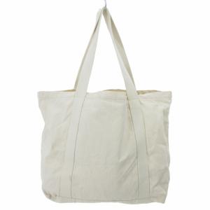 Maison Kitsuné トートバッグ ハンド エコ ロゴプリント 白 アイボリー