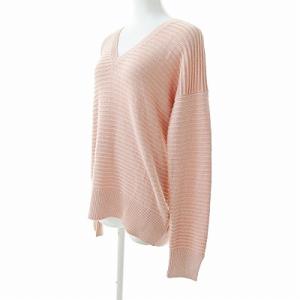 Theory ニット セーター DENISSA C コットン カシミヤ Vネック ピンク S 1106