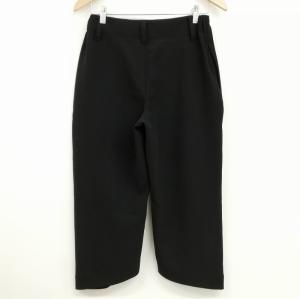 ISSEY MIYAKE ワイド スラックス トラウザー パンツ ボックスプリーツ アンクル クロップド 美品 1 ブラック