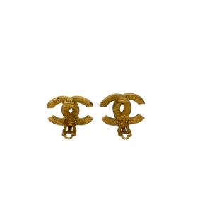 CHANEL 2914 ヴィンテージ ココマーク イヤリング クリップ式 ゴールド 1112