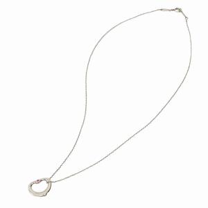 TIFFANY&Co. オープンハート ネックレス ピンクサファイア シルバー SV925