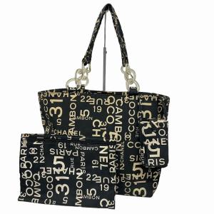 バイシーライン トートバッグ クリアチェーン COCO キャンバス ポーチ 7番台 ブラック