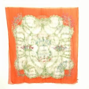 LE SACRE du PRINTEMPS 春の祭典 ストール シルク 楊柳 大判 オレンジ系