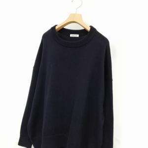 EVERYDAY I LIKE 21SS ベーシック ニット セーター トップス オーバーサイズ コットン ネイビー 21080500813010