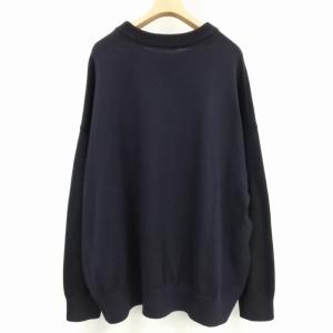 EVERYDAY I LIKE 21SS ベーシック ニット セーター トップス オーバーサイズ コットン ネイビー 21080500813010