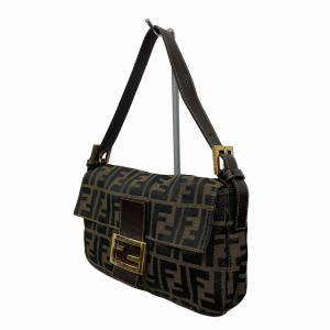 FENDI マンマバケット ズッカ柄 セミショルダーバッグ ダークブラウン