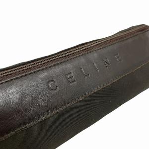 CELINE ポーチ ペンケース ジャージー素材 レザー Cマカダム柄裏地 MC00