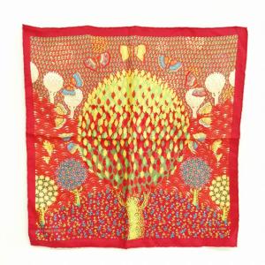 プチカレ40 MILINKOV ミリンコフ 歓喜の羽ばたき スカーフ 美品 レッド系