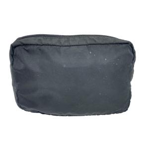 PRADA ポーチ 化粧 コスメ マルチ 三角プレート ナイロン レザー 黒 ブラック