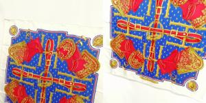 HERMES SELLES A HOUSSE カバーへの腰かけ カレ90 大判 スカーフ シルク