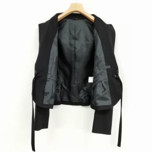 ANAYI 美品 フロントホック リボン ジャケット ブレザー ウール フォーマル 38 ブラック