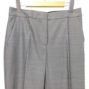 Max Mara 白タグ 国内正規 美品 パンツ スラックス シルク混 薄手 無地 I42 US8 L相当 グレー