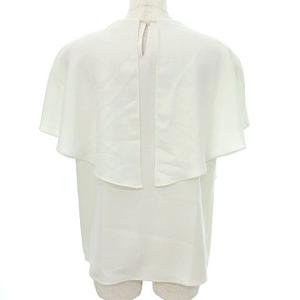 Paul Stuart 近年モデル 美品 ブラウス ノースリーブ フリル 無地 6 M相当 白 ホワイト