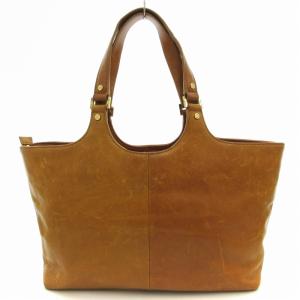 TORY BURCH トートバッグ ハンドバッグ レザー サフィアーノ ロゴ 茶 ブラウン