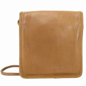 COACH オールド レザーショルダーバッグ クロスボディ 斜め掛け ターンロック 茶 ブラウン 047-9034