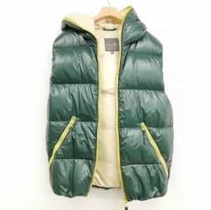 DUVETICA 美品 ディオニシオ ダウンベスト ナイロン フルジップ フード ジャケット 46 グリーン