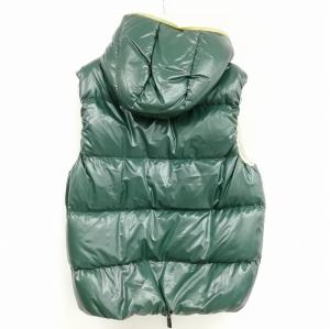 DUVETICA 美品 ディオニシオ ダウンベスト ナイロン フルジップ フード ジャケット 46 グリーン