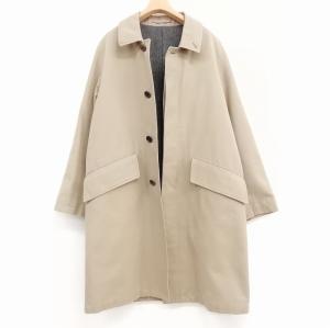 MARGARET HOWELL 18AW ステンカラーコート アウター 比翼ボタン ロング  S ブラウン