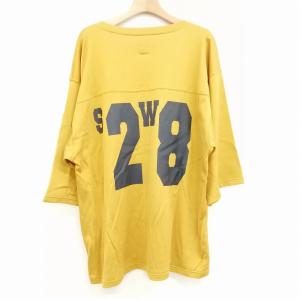 South2 West8 OT606 ホッケー プリント Tシャツ コットン レーヨン 5分袖 クルーネック M イエロー