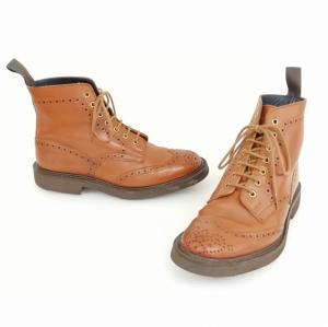 Tricker's × キャサリンハムネット 別注 カントリーブーツ ウイングチップ ブーツ UK8.5 ブラウン