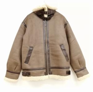 ALPHA INDUSTRIES B-3 フェイクムートン TA1548 ボア ジャケット ブラウン M