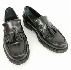 TOD'S キルト タッセル ローファー スリッポン レザー シューズ ビジネス ドレス 6.5 ブラック