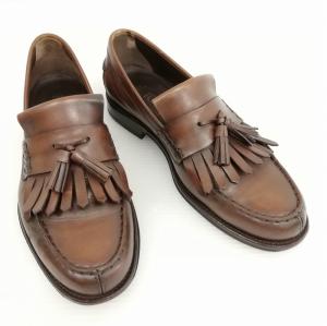 TOD'S キルト タッセル ローファー スリッポン レザー シューズ ビジネス ドレス 7 ブラウン