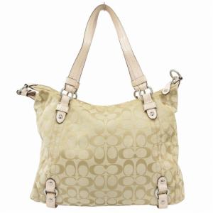 COACH アレクサンドラ シグネチャー ハンドバッグ ショルダー 2WAY 斜め掛け キャンバス ベージュ F19381