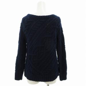 POLO RALPH LAUREN ケーブル編みニット セーター 長袖 XS 紺 ネイビー