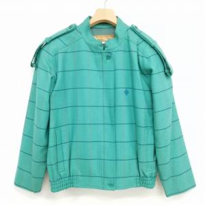 Christian Dior SPORTS ヴィンテージ スカート スーツ セットアップ チェック柄 ジャケット 膝丈 M グリーン系