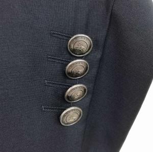 BURBERRY LONDON シングル 2B ジャケット テーラード ブレザー ノバチェック裏地 メタルボタン 38 ダークネイビー