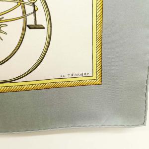 HERMES カレ90 LES VOITURES A TRANSFORMATION 折り畳み式幌の馬車 大判 スカーフ
