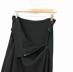 Y's ヨウジヤマモト YS-S28-108 ウール ギャバジン フレア ロング スカート ペチスカート付 2 ブラック