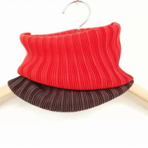 PLEATS PLEASE ISSEY MIYAKE イッセイミヤケ プリーツ ネックウォーマー グラデーション PP12-AD361 オレンジ ダークブラウン